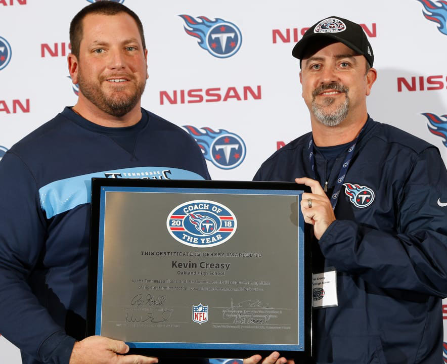 Kevin Creasy TN Titans High School Coach of the Year 2018